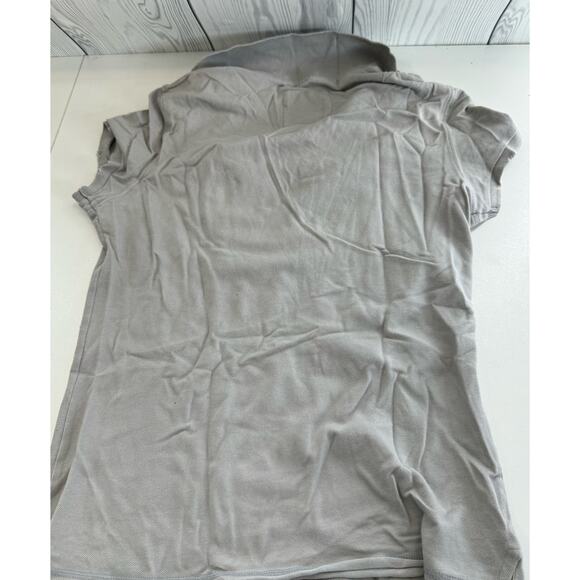 Vtg Y2K Hollister Logo Gray Polo Top Tee Bella Swan Grunge SZ Large - Picture 4 of 5